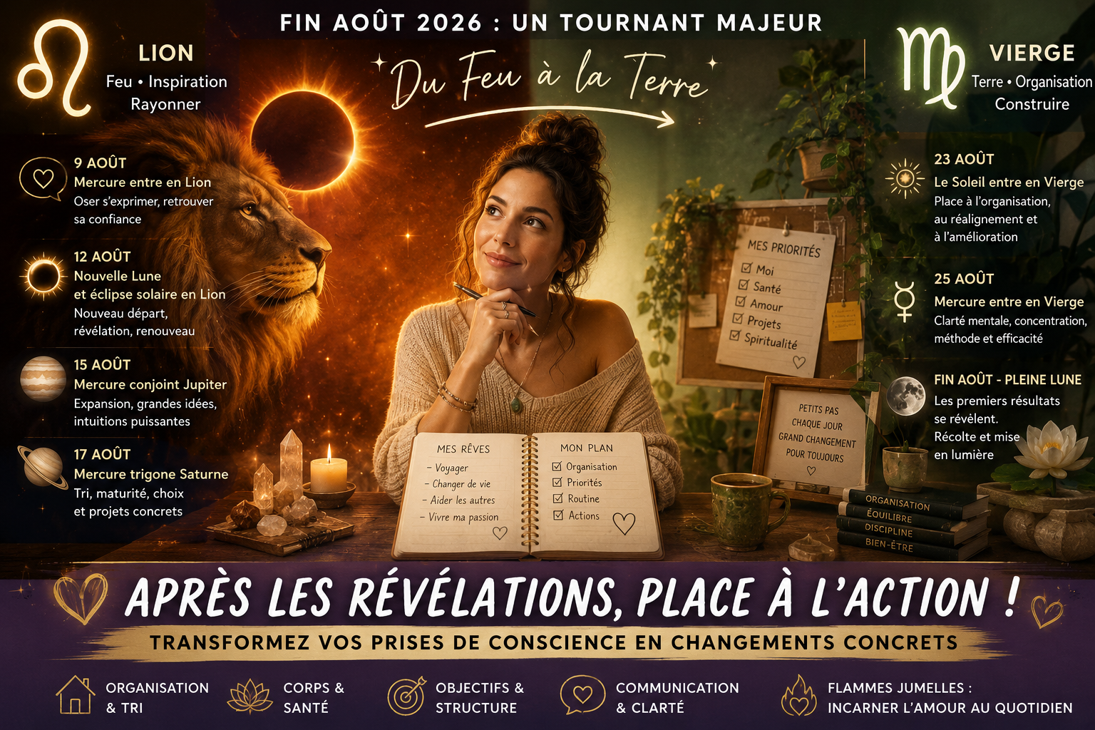Comment la Vierge influence nos projets après la Nouvelle Lune ?